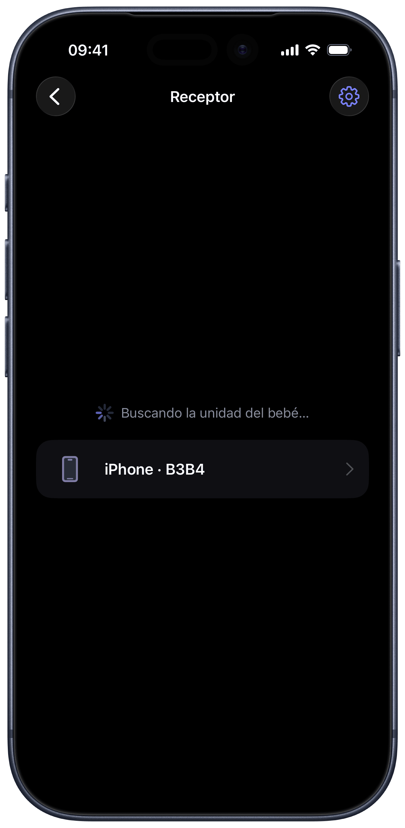 Los dispositivos se encuentran antes del emparejamiento (iPhone)